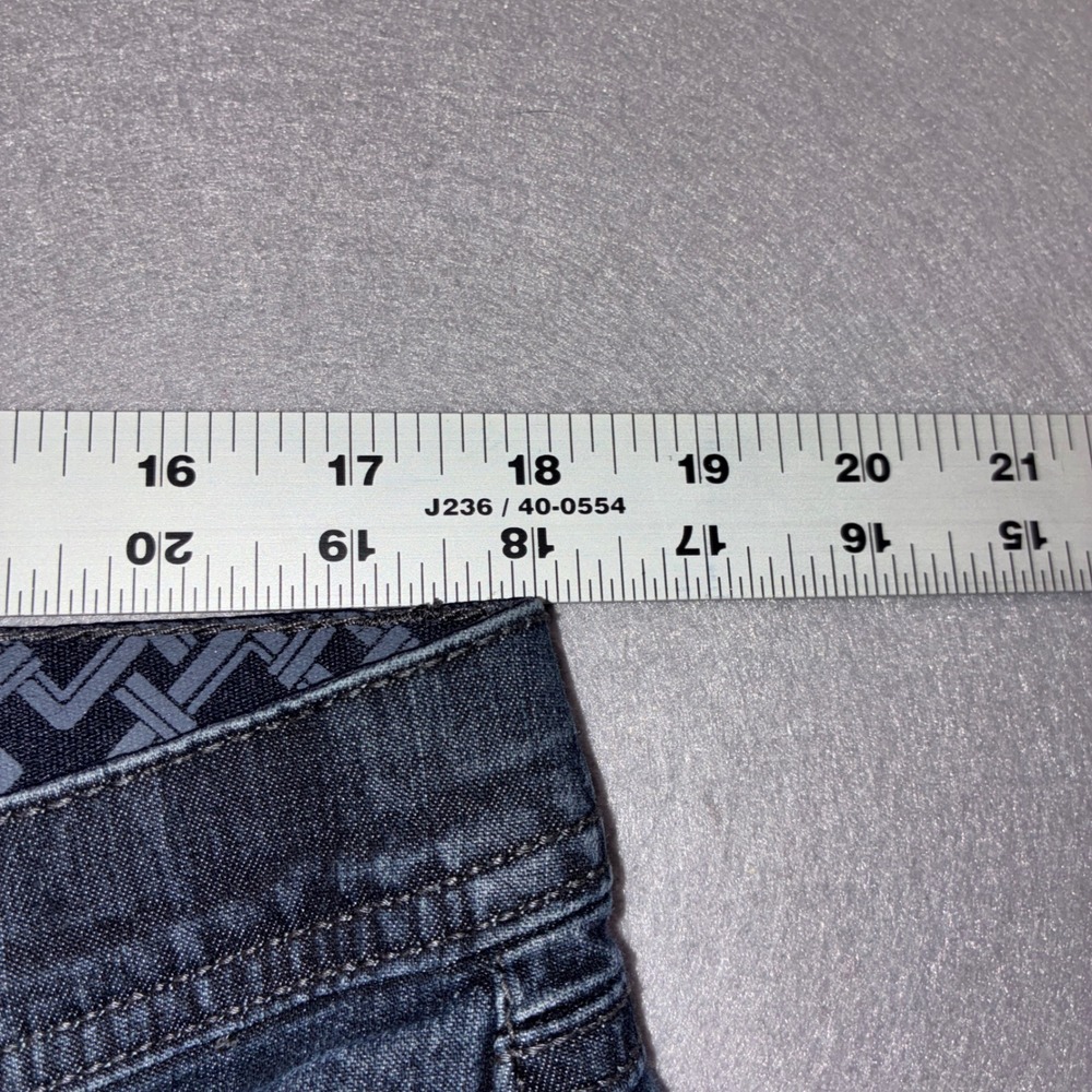 JM Collection Straight Leg Jeans Womens 16 Blue Studded Embellished Dark Wash - Picture 6 of 8